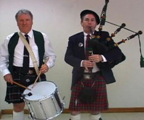 Bagpiper and Drummer